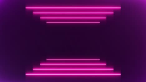 abstract light neon frame on black background. laser show looped animation . 4k video