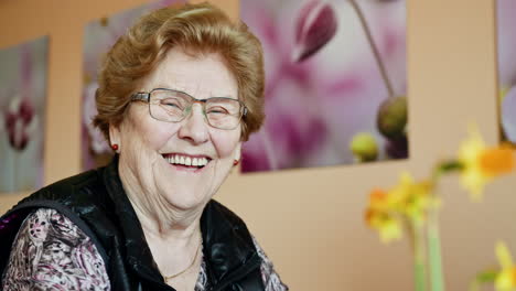 smiling elderly woman