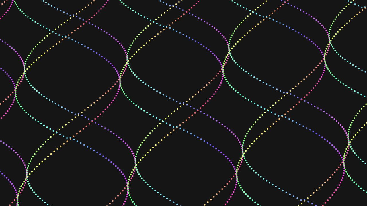 ilusión patrón de ondas abstractas con brillos de arco iris de neón en la galaxia oscura