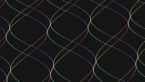 Illusion-abstract-waves-pattern-with-neon-rainbow-glitters-in-dark-galaxy