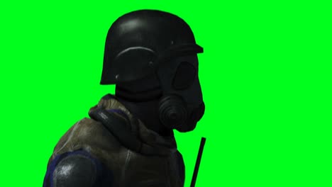 animación de soldado militar. físico, movimiento, desenfoque. animación realista 4k. pantalla verde