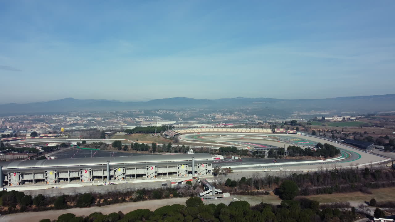 Aerial View of a Formula 1 Race Track