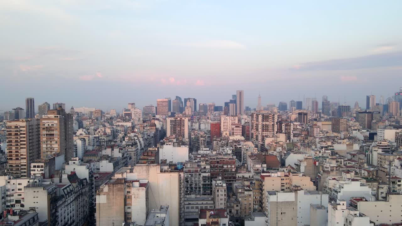 Buenos Aires Argentina capital city skyline buildings real estate South America aerial drone