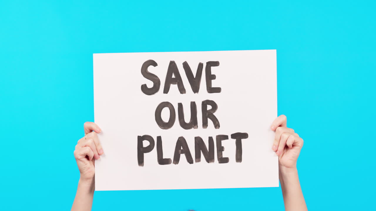 광고판, 시위 표지판, 스튜디오에서 지속가능한