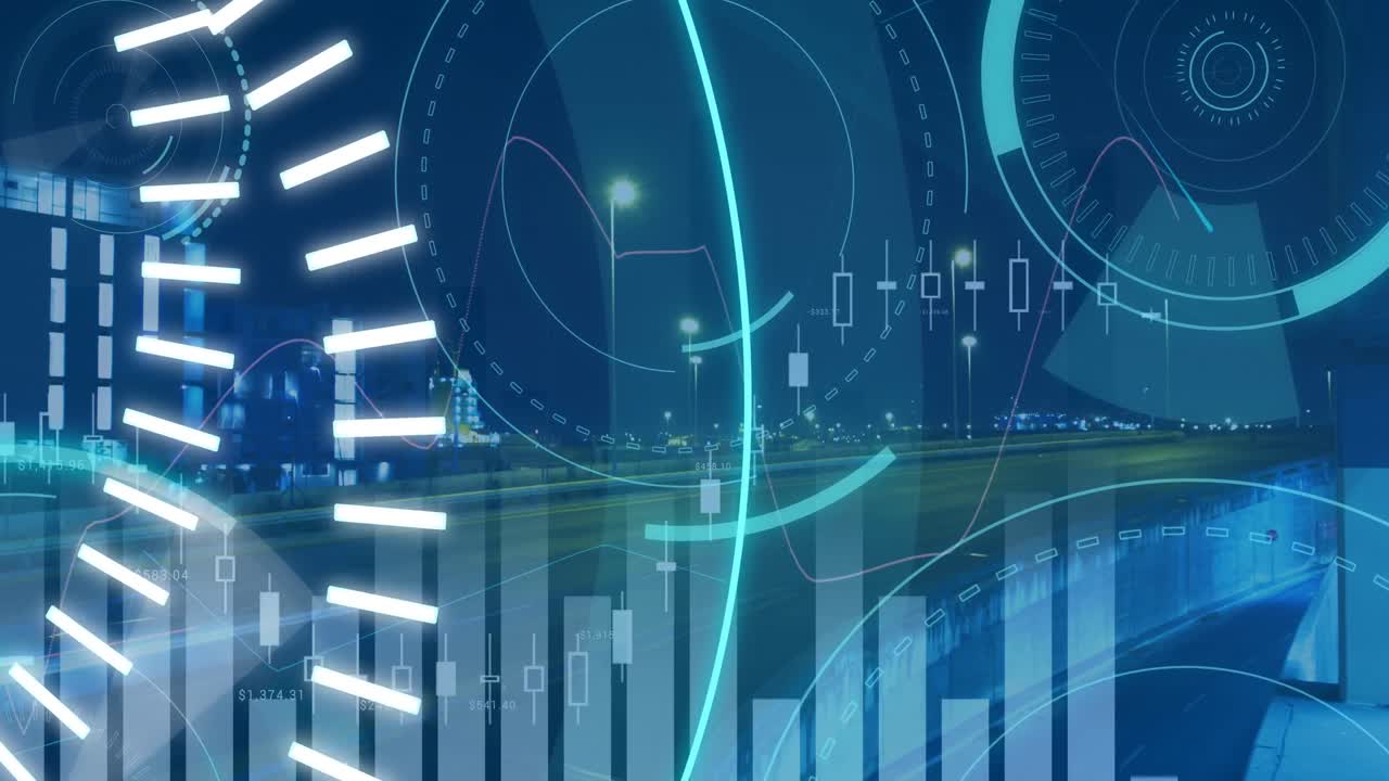 그래프와 5g는 미래의 원 4k의 한가운데에 쓰여져 있습니다.