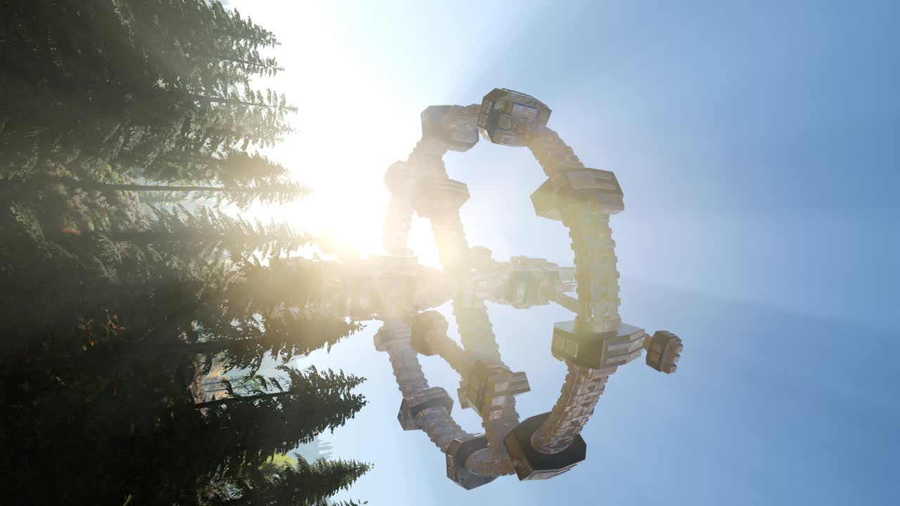 нло, парящее над лесом