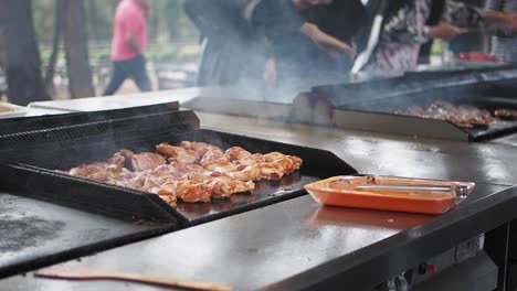 chicken grilling on the grill