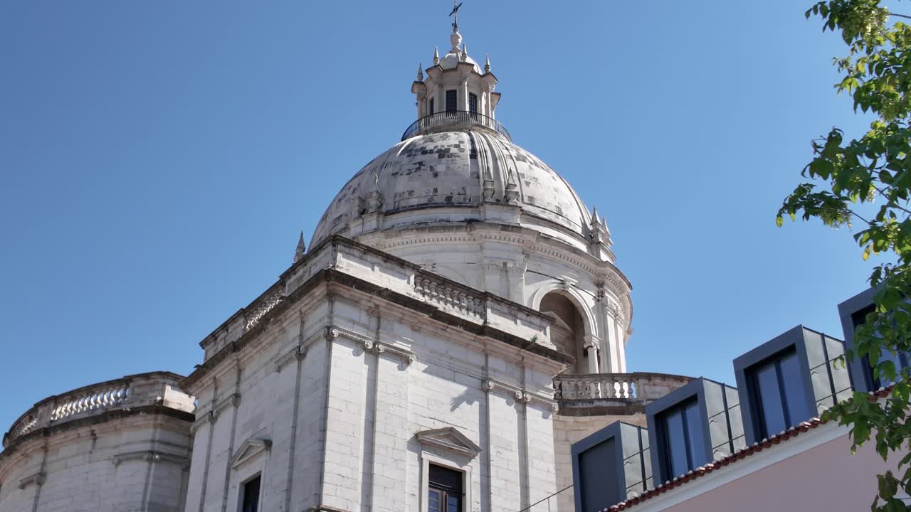 Beautiful architectural dome of the Lisbon National Pantheon on a sunny day