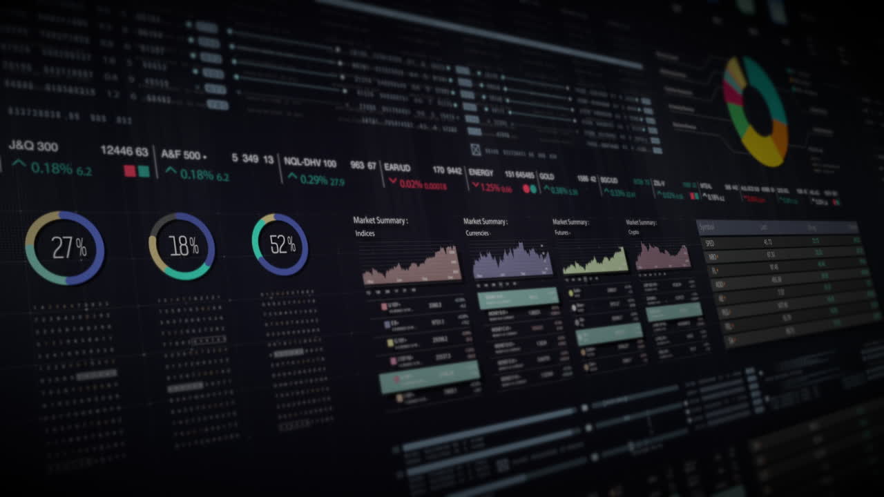 Dynamic data visuals for business info graphics, animated charts, and data-driven insights for a business meeting mock-up. Explore the world of trading, stock exchanges, and crypto