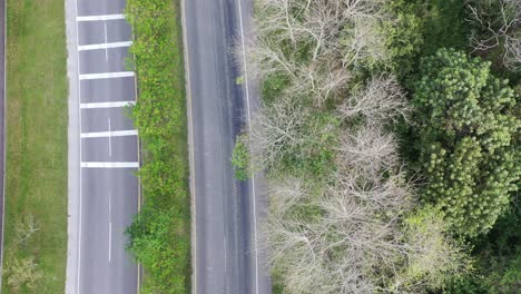 vehicle tracking video. aerial shot with drone