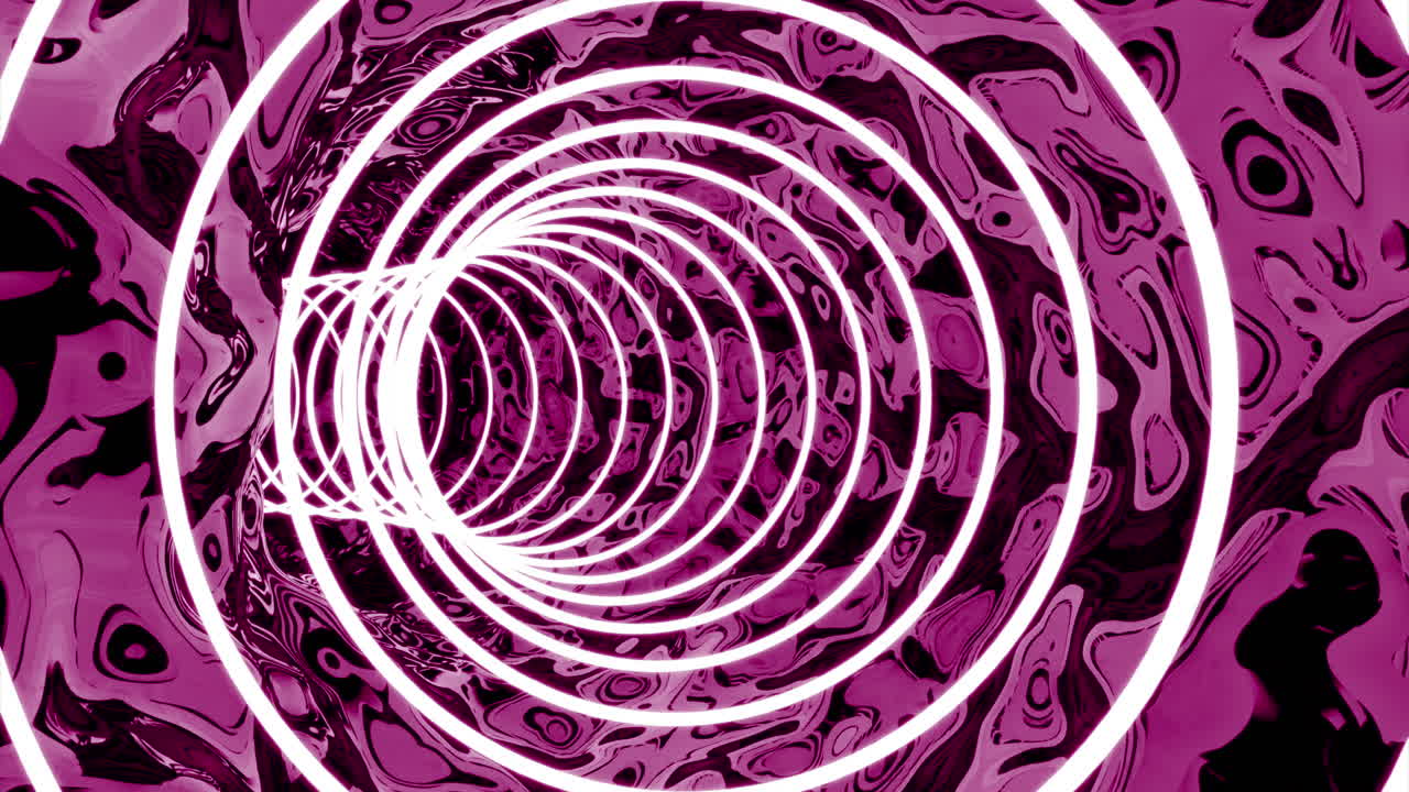 Abstract Pink Neon Tunnel