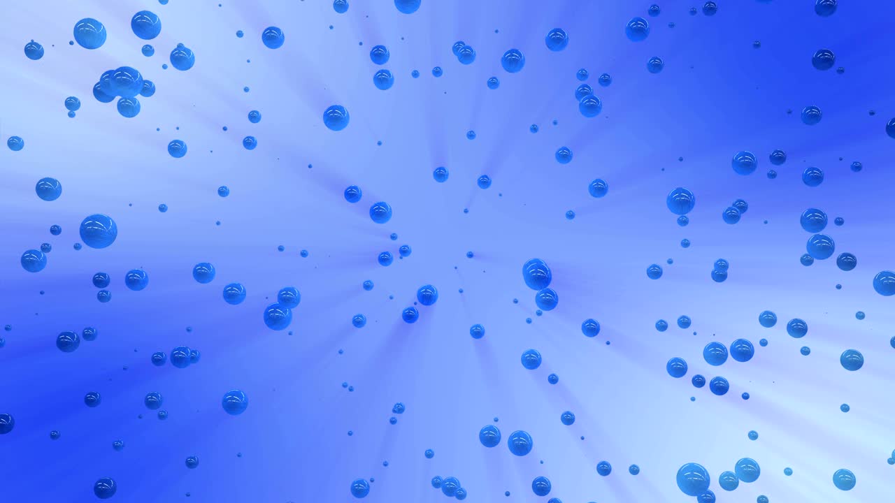 공기가 없는 공간에서 공의 3d 추상 애니메이션