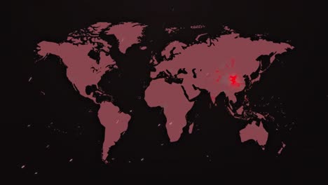 Palabras-Tasas-De-Infección-Pandémica-De-Covid-19-Escritas-Sobre-Un-Mapa-Mundial-Que-Muestra-La-Propagación-Global-De-Covid-19