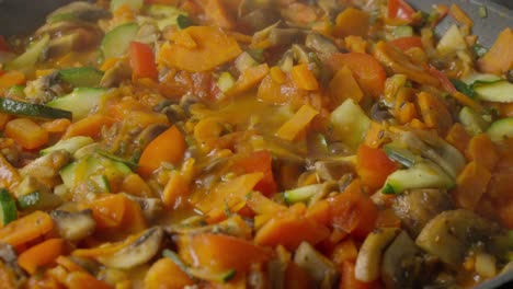 cooking vegetables in home kitchen