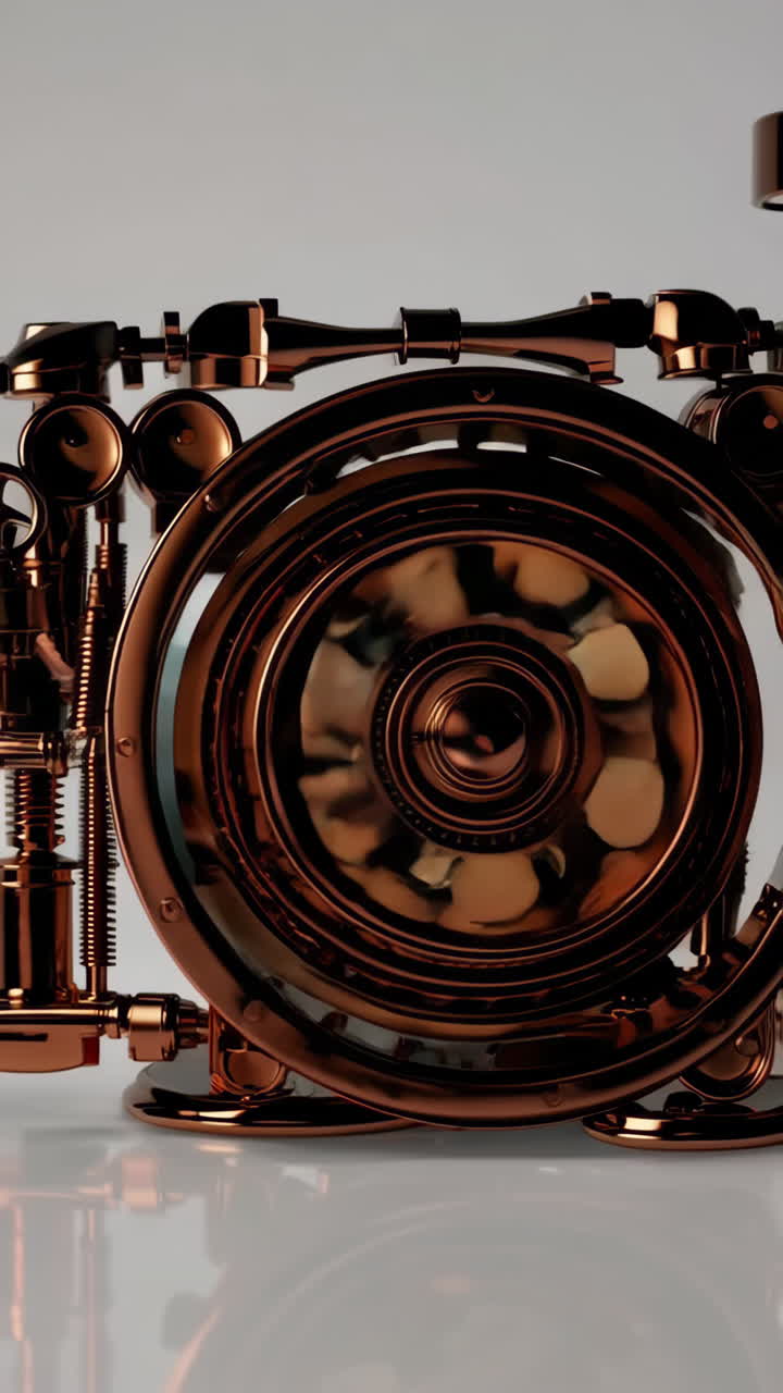 Steampunk Engine with Energy Beam