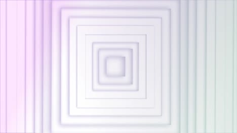 Animation-of-3D-squares-moving-against-white-background