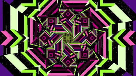 hypnotic neon shapes animation