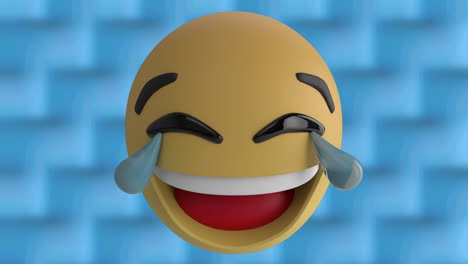 animación de emojis de cambio en fondo azul