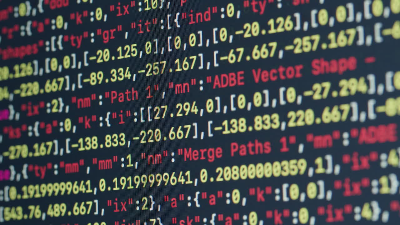 código de computadora en la pantalla