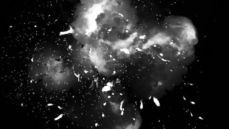 explosión de bola de fuego realista y explosiones con canal de luma.
