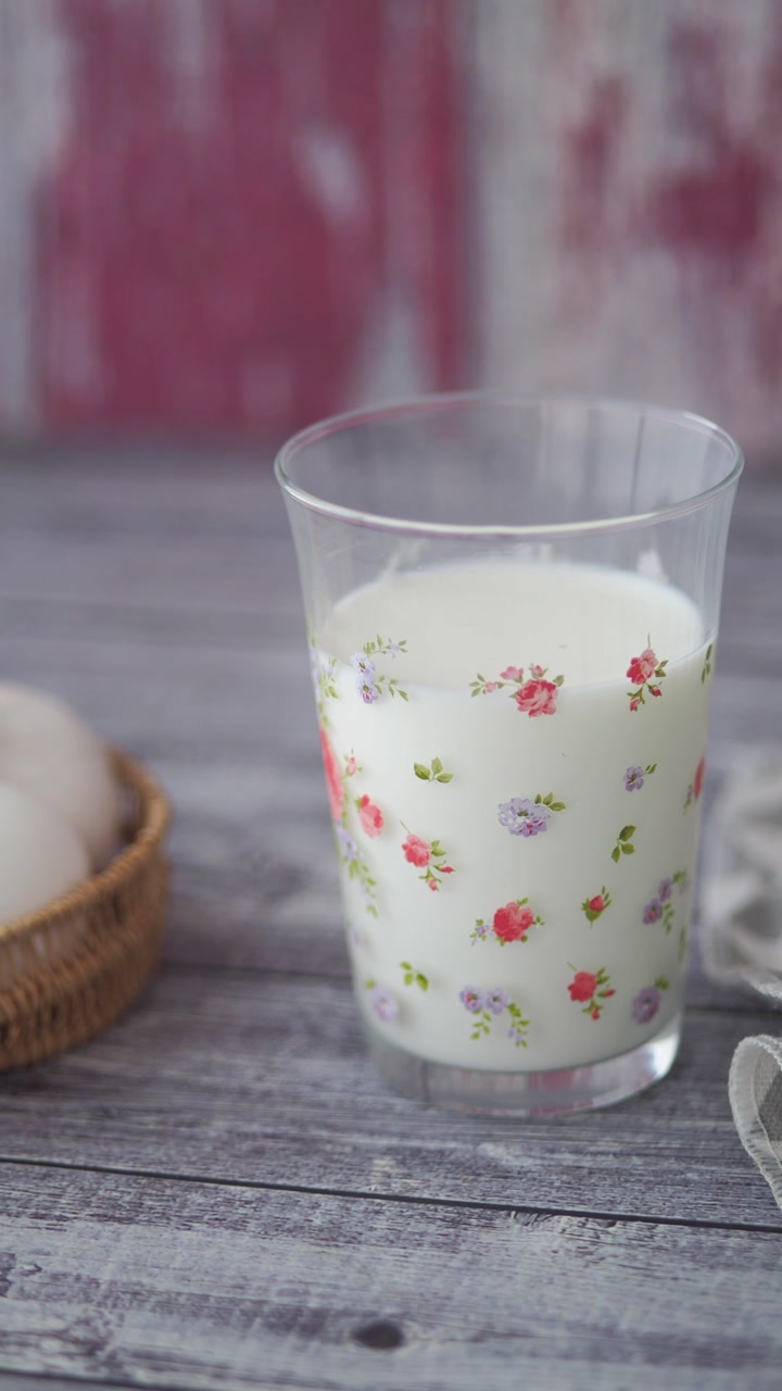 Fresh Milk and Eggs on a Rustic Wooden Table