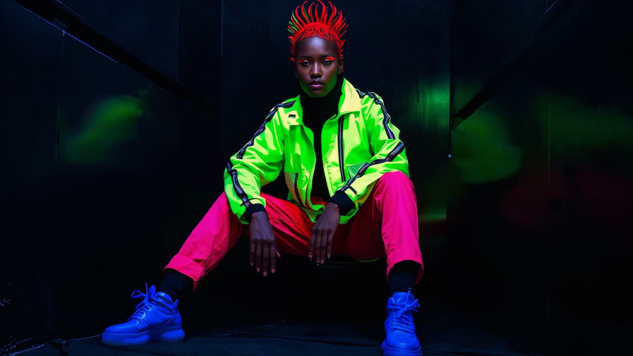 Bold and Vibrant Fashion Portrait