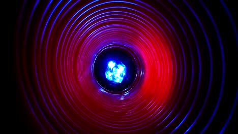 abstract conceptual background with futuristic high tech wormhole tunnel