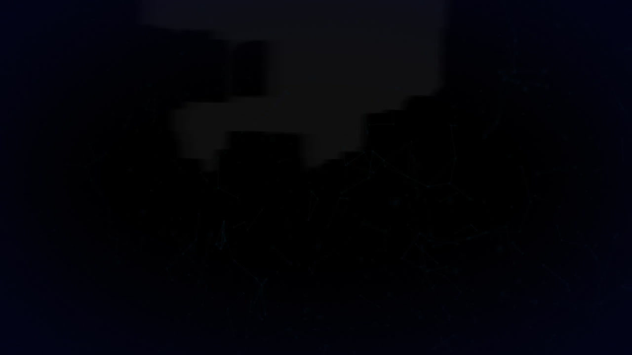 animación de una red de plexo verde que se mueve sobre un fondo negro