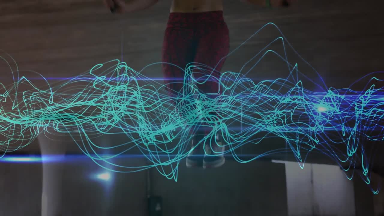 야외 운동을 하는 여성에 대한 연결 네트워크의 활성화