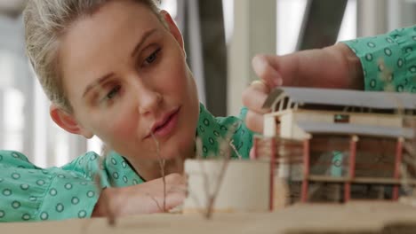 young woman working in a creative office