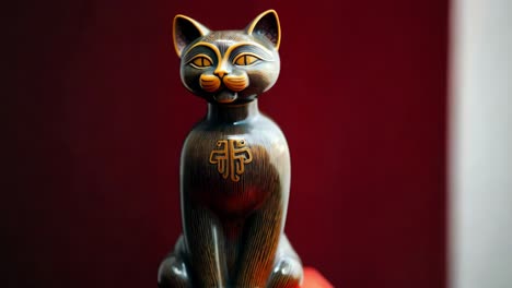 ornate black cat figurine