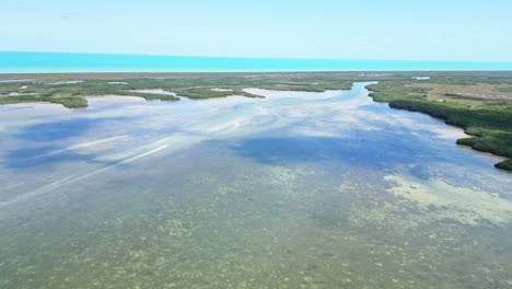 cuyo, mexico, showcasing turquoise waters, mangroves, and coastal beauty, aerial view