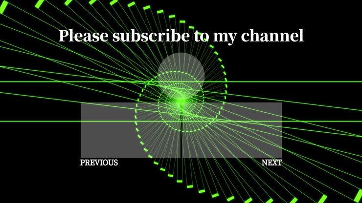 Schermata finale con forma di progresso continuo per motion graphics