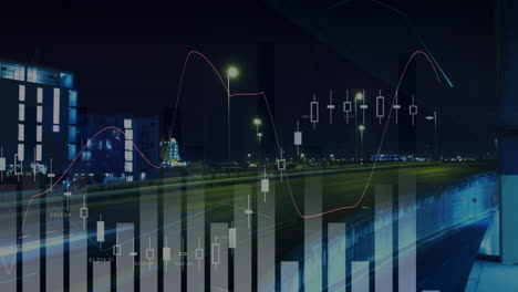 Animación-Del-Procesamiento-De-Datos-Financieros-Sobre-La-Ciudad