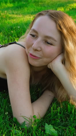 woman relaxing in a park