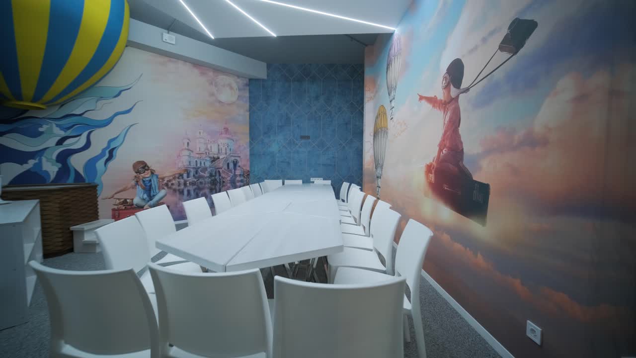 sala de juegos para niños o sala de reuniones