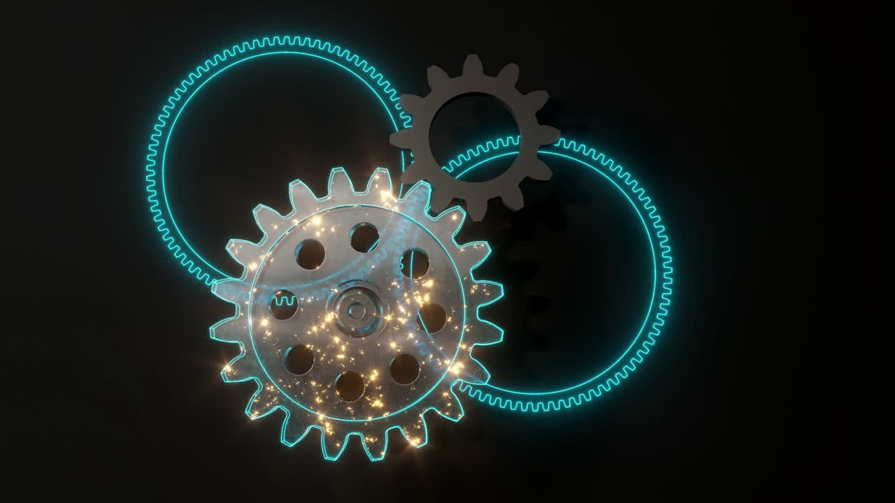 el equipo industrial, la estructura mecánica, la representación en 3d.