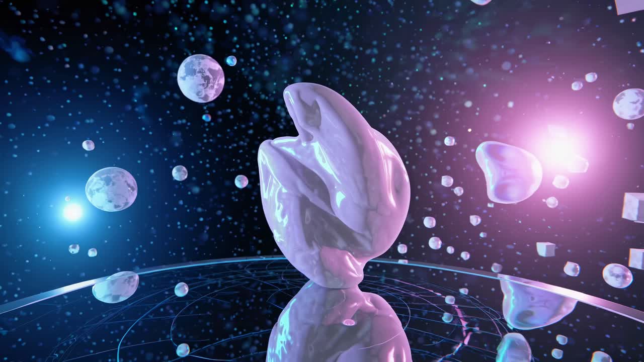 추상적인 우주 조각