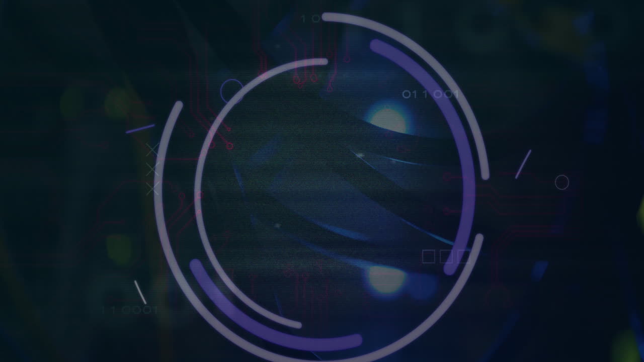 animación del ojo y el alcance a través de cables de computadora.