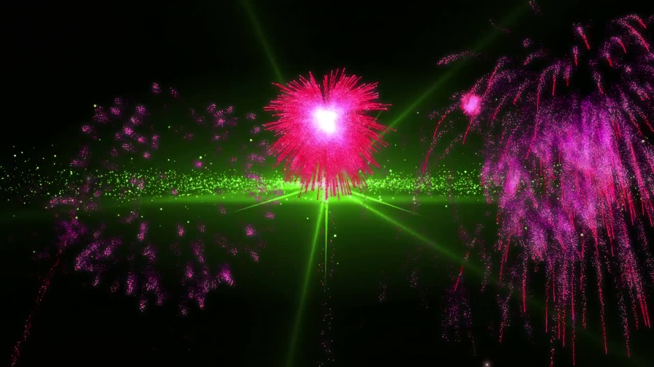 빛나는 보라색 풍경 위에 눈이 떨어지는 애니메이션