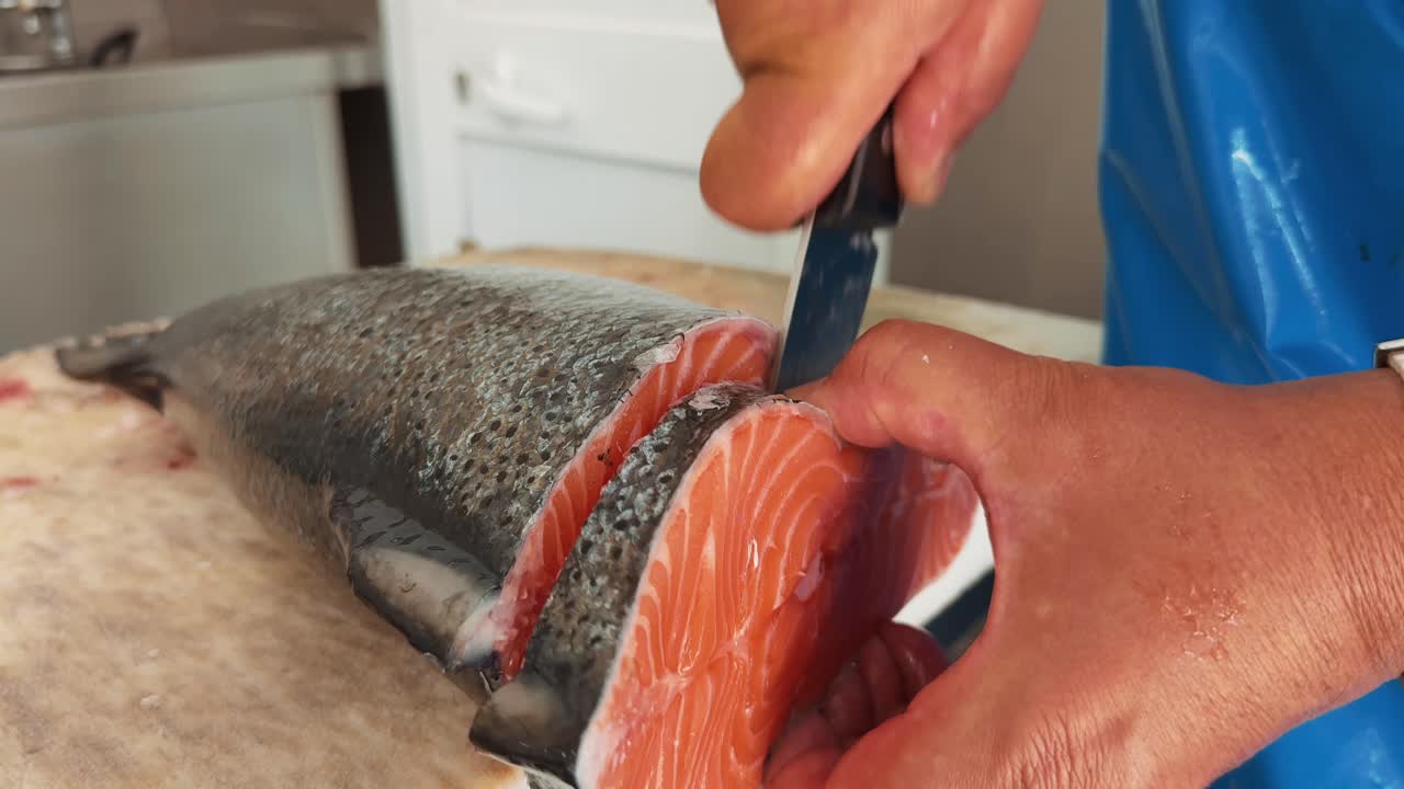Cutting Salmon