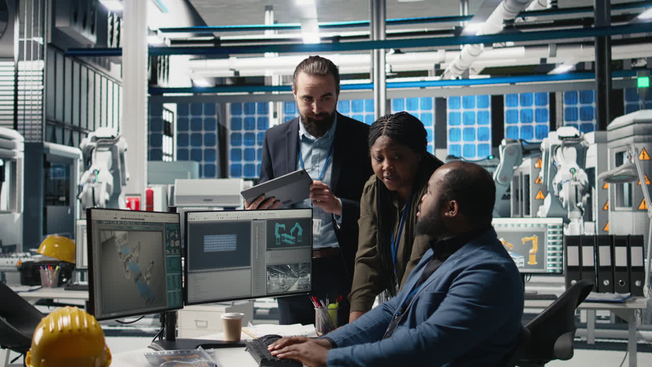 Engineering Team Collaborating on Robotics Project