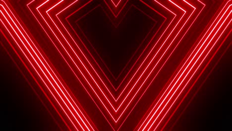 red neon geometric tunnel