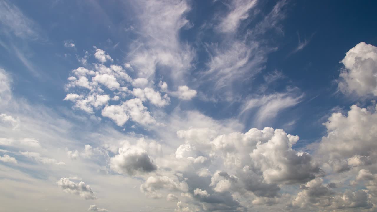 seriessky claro hermosa nube cielo azul con nubes 4k sol tiempo lapse nubes 4k rodando hinchado cúmulo nube relajación tiempo dramática belleza color atmósfera de fondo bucle de video