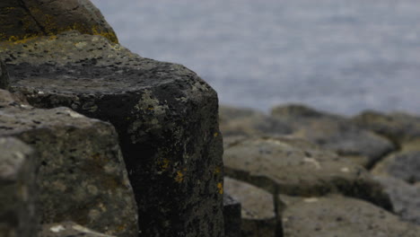 basalt columns in giant's causeway, an important geological heritage site