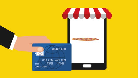 delivery food ecommerce technology with tablet