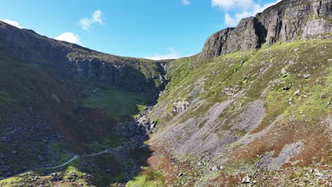 comeragh mountains waterford drone pullback if the mahon valley and river on a summer evening