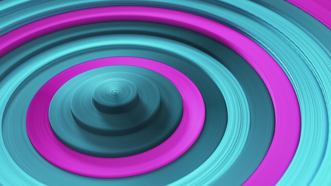 patrón abstracto de círculos coloridos con efecto de compensación. animación de anillos azules rosados. fondo creativo abstracto. renderización de bucle sin costuras 4k 3d.