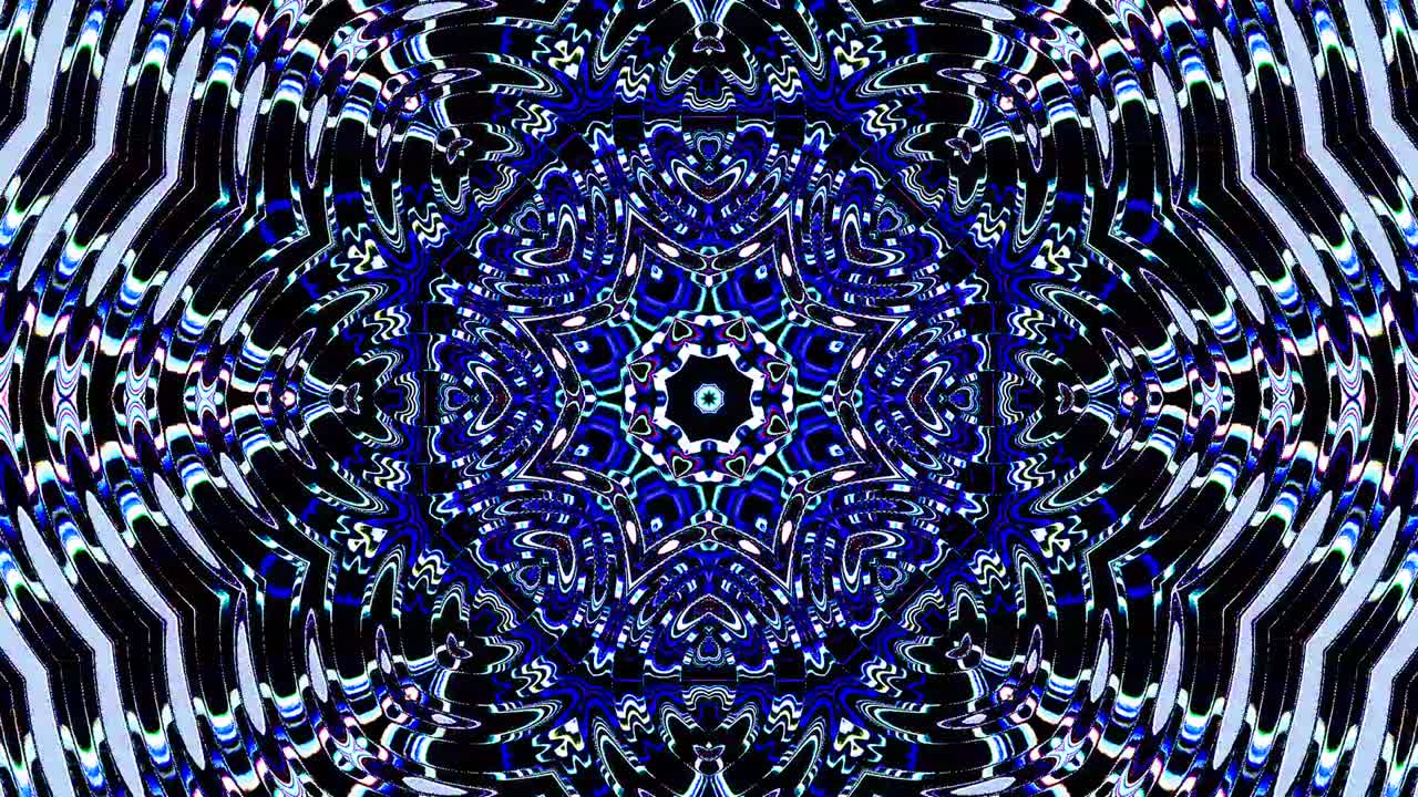 Beautiful abstract kaleidoscope that shines, a radiant light that regulates the subtle movements