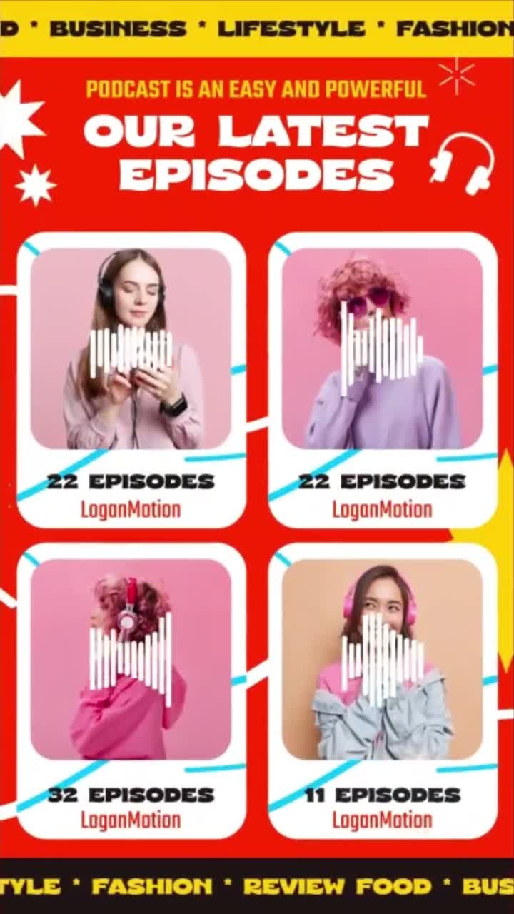 Animated Promotion for Podcast Episodes Featuring Young People